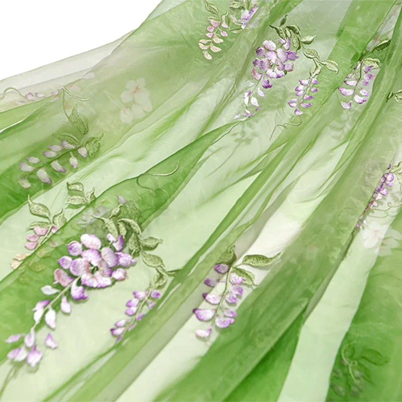 Baby Clothing Fabric - Wisteria Embroidery Fabric DIY Hanfu Ancient