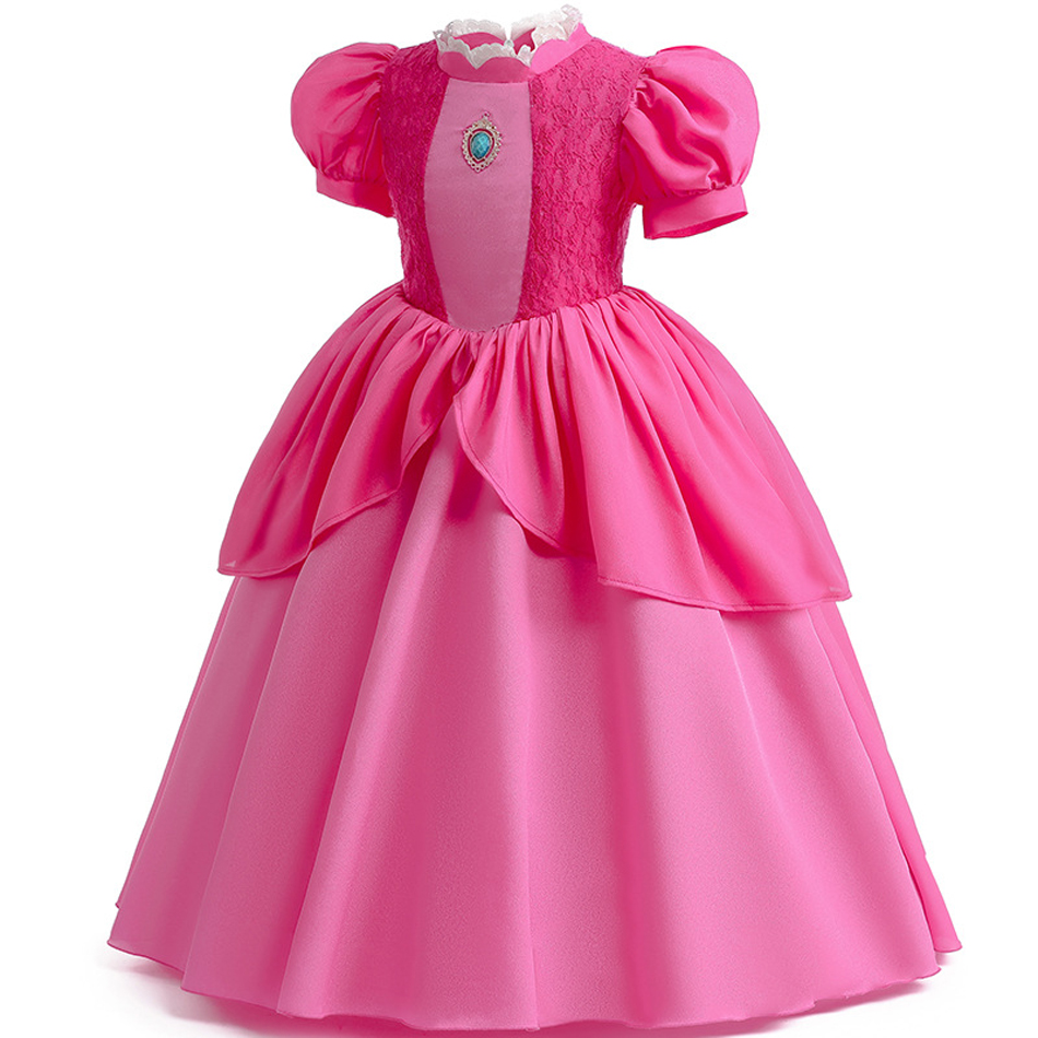 Peach Princess Dress For Girl  - Baby Q Clothing 评论和价格