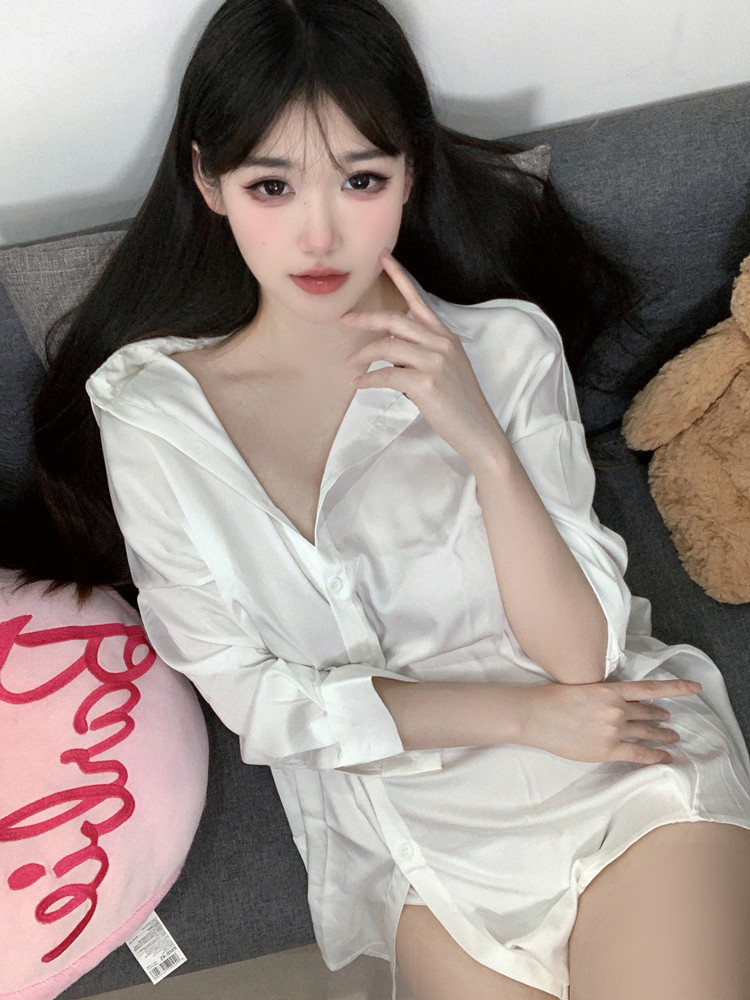 Fashion White Color Shirt Pers - Baby Gown Nightwear 评论和价格
