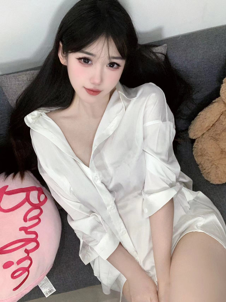 Fashion White Color Shirt Pers - Baby Gown Nightwear 评论和价格