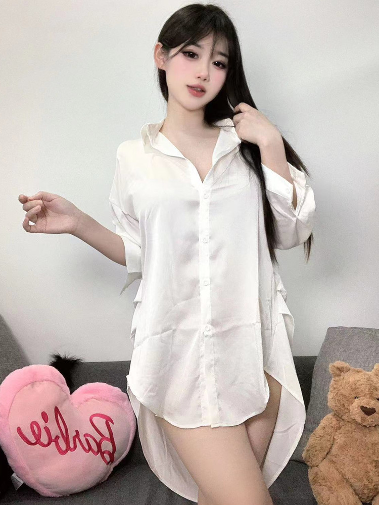 Fashion White Color Shirt Pers - Baby Gown Nightwear 评论和价格