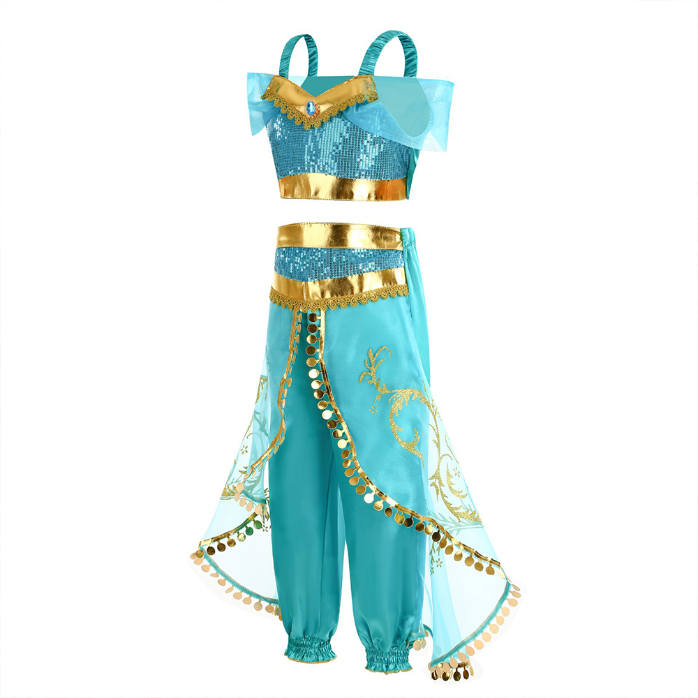 Girls Jasmine Fantasy Costume  - Baby Q Clothing 评论和价格