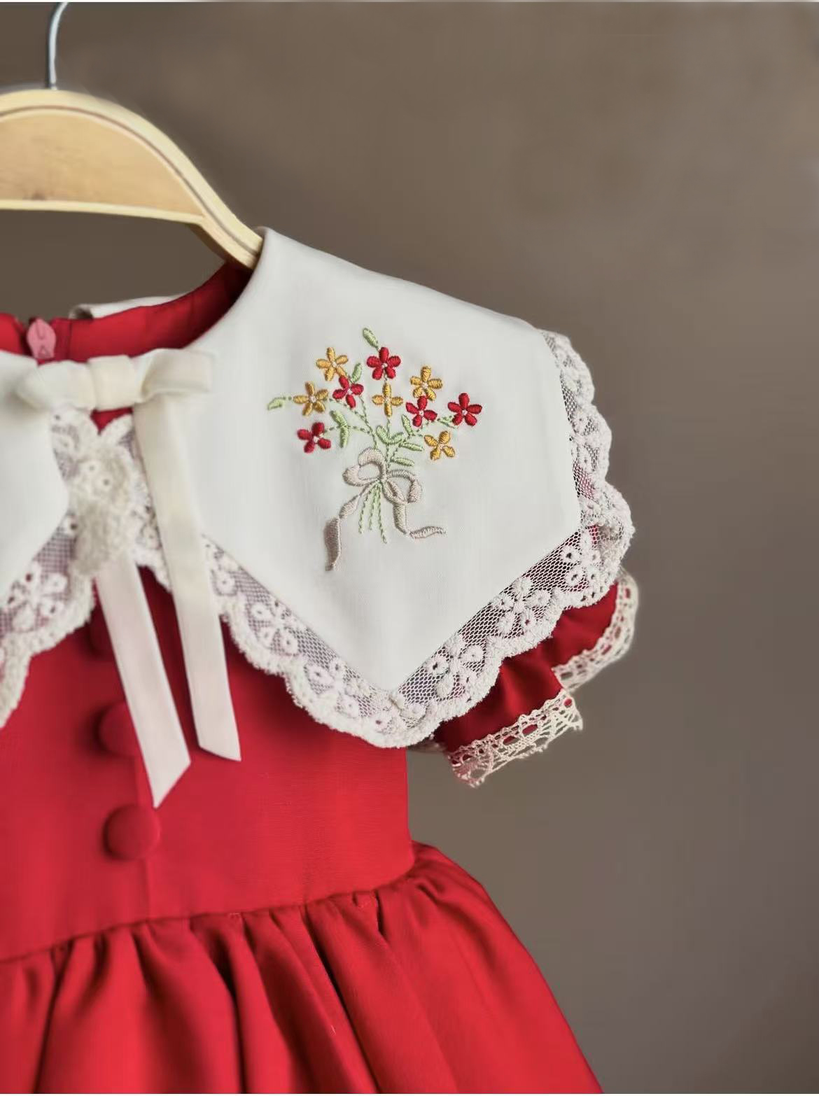0-12Y Baby Girl Summer Red Emb - Baby Z Clothing 评论和价格