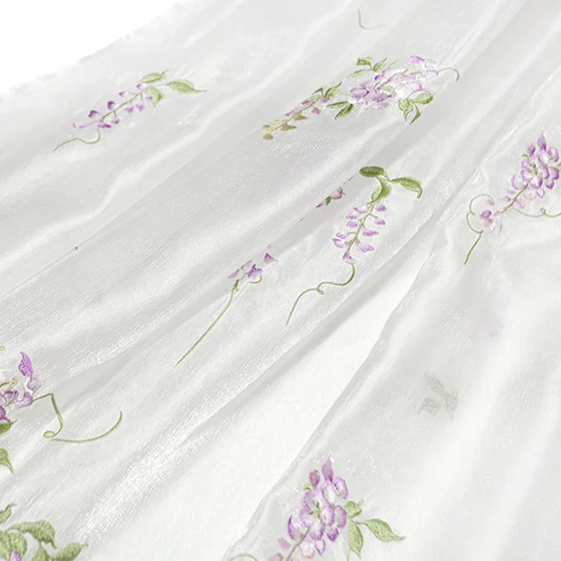 Wisteria Embroidery Fabric DIY - Baby Clothing Fabric 评论和价格