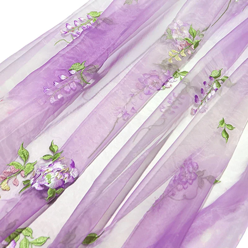 Wisteria Embroidery Fabric DIY - Baby Clothing Fabric 评论和价格