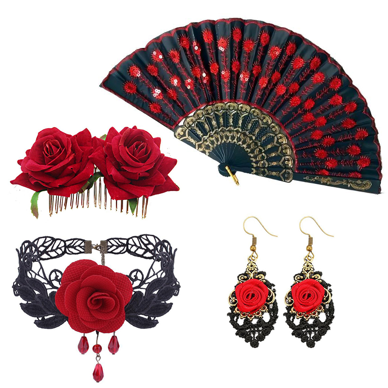 Girls Red Black Flamenco Long  - Baby Clothing Europe 评论和价格