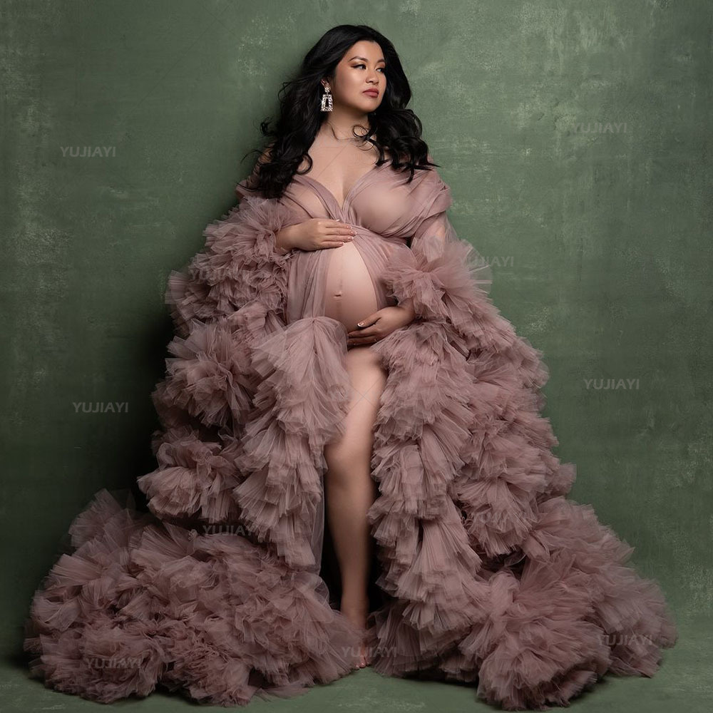 Luxury Customized Tulle Pregna - Baby Gown Nightwear 评论和价格