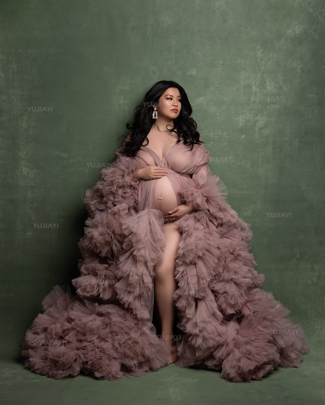 Luxury Customized Tulle Pregna - Baby Gown Nightwear 评论和价格